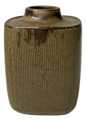 Vintage Stoneware Vase in Brown Glazes by Valdemar Petersen for Bing & Grondahl, 1960s