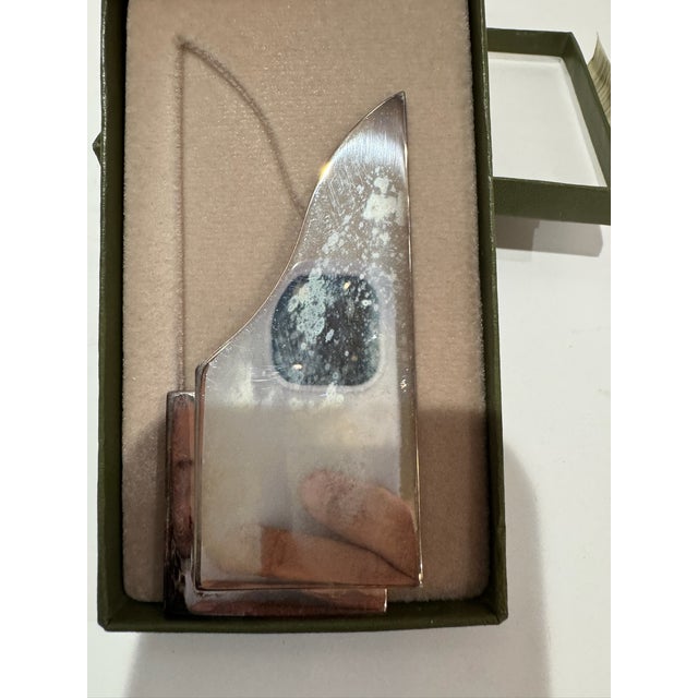 Christofle Christofle Cubik Silver Plated Letter Opener Modernist Desk Accessory Boxed For Sale - Image 4 of 7