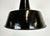 Industrial Black Enamel Factory Lamp with Cast Iron Top, 1960s For Sale - Image 4 of 15