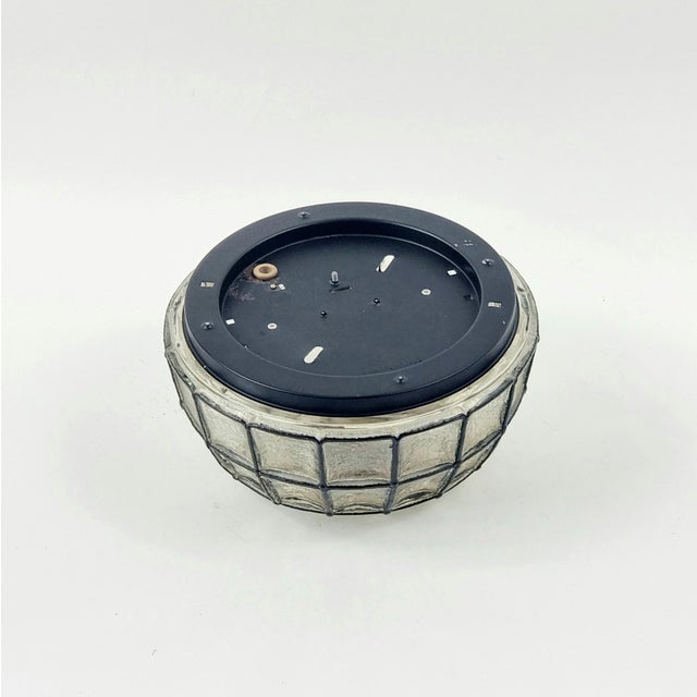 Glass Mid-Century Modern Glass Flush Mount from Limburg, Germany, 1970s For Sale - Image 7 of 10
