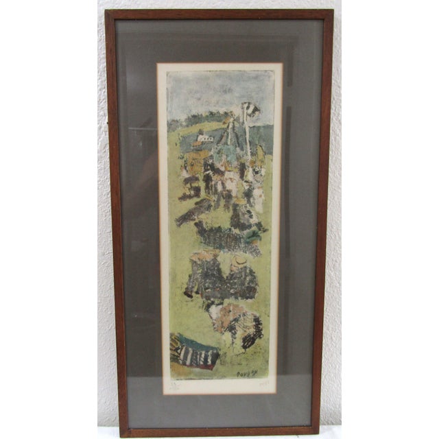 Jean Pougny 1892-1956 Signed Lithograph On the Beach circa 1950s Numbered 23/150 Jean Pougny (1892-1956) - On the beach....