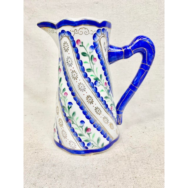 Vintage Small Floral Pitcher For Sale - Image 11 of 11