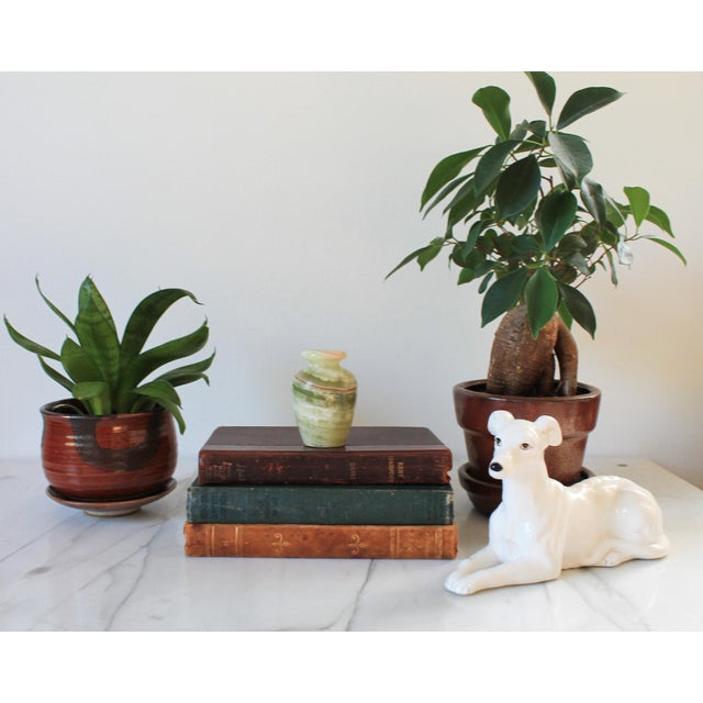 Late 20th Century Vintage Green Onyx Polished Stone Bud Vase For Sale - Image 5 of 8