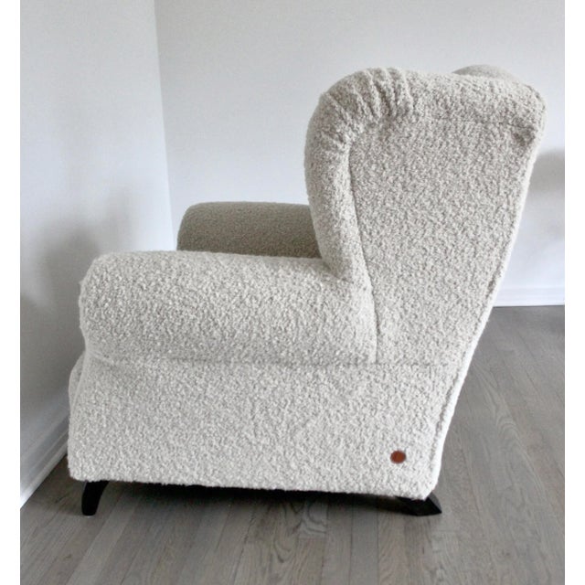 Beige Vintage Fendi Casa Armchair in Gurion Alpaca Teddy Boucle For Sale - Image 8 of 10