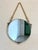 Round mirror from the 1960s, silver-plated bronze frame