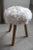 Mid-Century Danish Tripod Stool in Beech & Lambswool, 1960s For Sale - Image 3 of 10