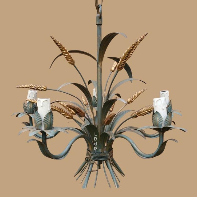 Epis de Blé Pendant Chandelier by Maison Masca, circa 1970 For Sale - Image 16 of 18