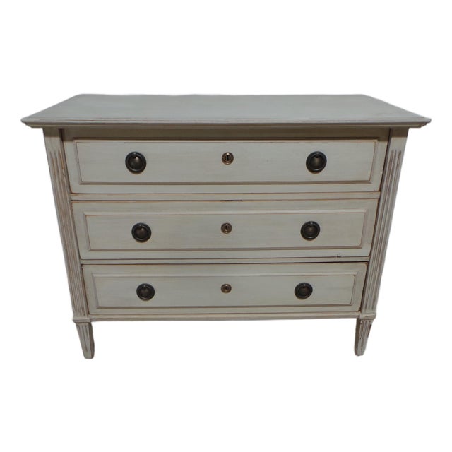 Swedish Gustavian 3 Drawer Chest of Drawers For Sale