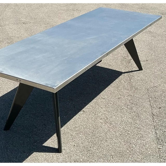 Late 20th Century Vintage Jean Prouve for Vitra “Gstar Raw” Collectors Edition Dining Table For Sale - Image 5 of 12