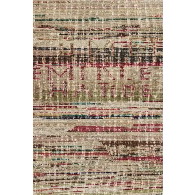 Traditional Vintage Distressed Abstract Rug With Vibrant Polychromatic Striae - Rug & Kilim For Sale - Image 3 of 8