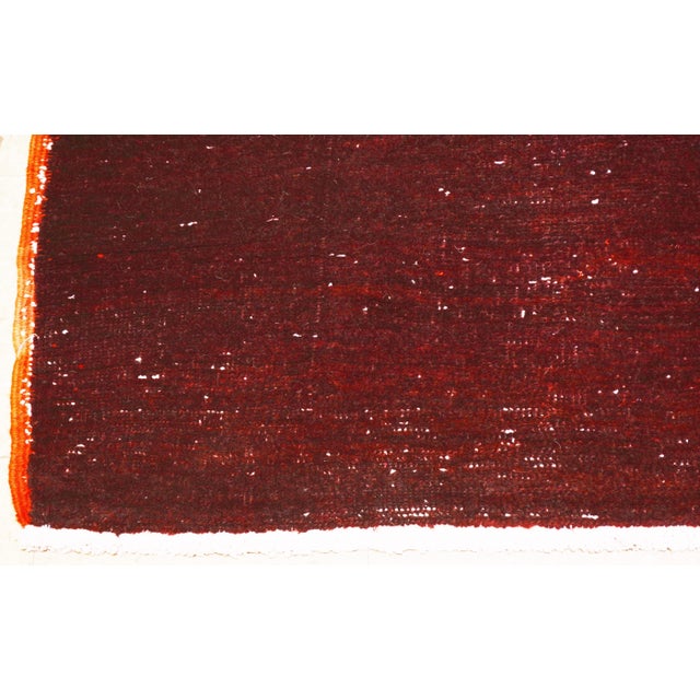 Moroccan Hand Knotted Organic Wool Fine Weave Rug,4'8"x10'5" For Sale - Image 4 of 6