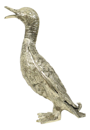 Silver-Colored Duck Sculpture in the style of Mauro Manetti, 1970s