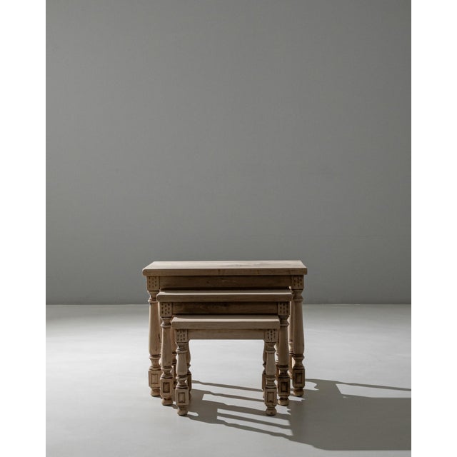 20th Century French Wooden Nesting Tables - Set of 3 For Sale - Image 18 of 18