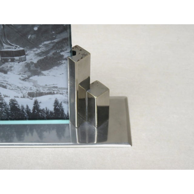 Art Deco Nickel Picture Frame, France For Sale - Image 6 of 12