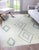 Traditional 4x10 Ophelia Moroccan Ivory Geometric Modern Hand Knotted Wool Carpet Rug For Sale - Image 3 of 6