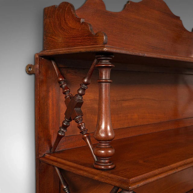 Late 19th Century 1900s Victorian Antique Mounted Whatnot, English, Bookshelf, Collectibles Shelf For Sale - Image 5 of 8