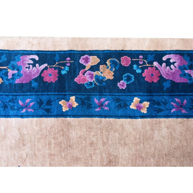 Beige Early 20th Century Chinese Art Deco Rug For Sale - Image 8 of 13
