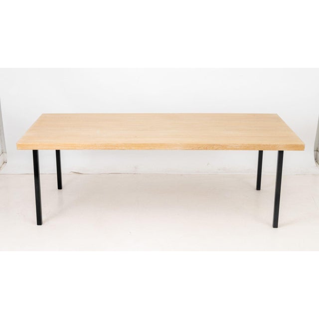 Contemporary Ash Wood Top Dining Table For Sale - Image 4 of 9