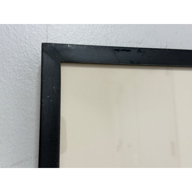 Miniature Volga Etching in Thick Off White Matte, Metal Framed For Sale - Image 4 of 12