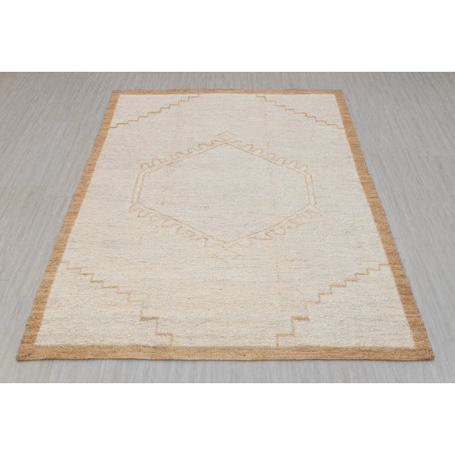 9x12Ft.Ft. Natural Cream Jute Taureg Inspired Soumek Jute Hand Woven Rug For Sale - Image 12 of 12