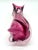 Mid-Century Modern Vintage Chalet Attributed Cranberry & Clear Art Glass Sculptural Vase, 15" For Sale - Image 3 of 8