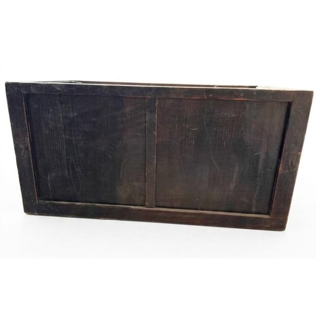 Antique Chinese red lacquer and gilt-painted cabinet (often referred to as a marriage cabinet or "One Hundred Boys" style...