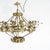 Antique French Fleur-de-Lis Design Brass & Jeweled Twelve-Light Chandelier 1930 For Sale - Image 9 of 12