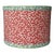 Coral Red Lampshade Drum Blue and Green Trim For Sale