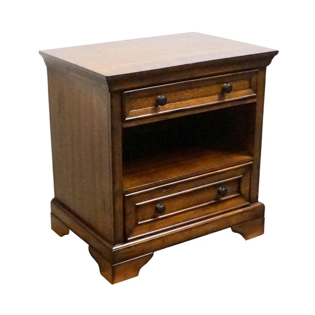Aspenhome White Oak Contemporary Modern Spanish Revival 28" Two Drawer Nightstand 149-450 For Sale - Image 4 of 13