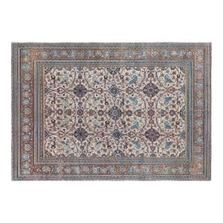Authentic 1900s Persian Meshad Handmade Wool Rug For Sale