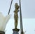 Large Art Deco Sculptural Chandelier in Bronze and Glass, 1930s For Sale - Image 13 of 18