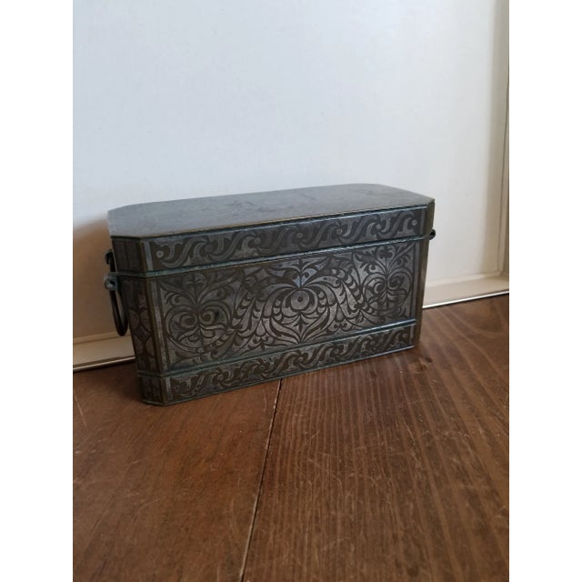 Antique Bronze and Silver Betel Box For Sale - Image 11 of 11