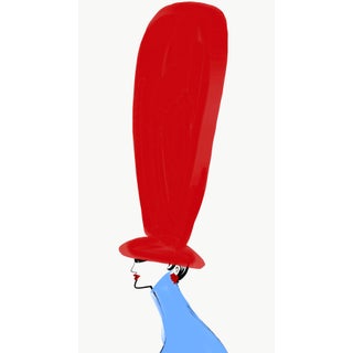 Chapeau Long Red by Annie Naranian For Sale