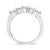 Contemporary 14K White Gold 1/2 Cttw Round-Cut 5-Stone Diamond Ring (H-I Color, SI1-SI2 Clarity) - Size 7 For Sale - Image 3 of 6