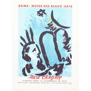 1966 After Marc Chagall, Poster for Reims Museum of Fine Arts