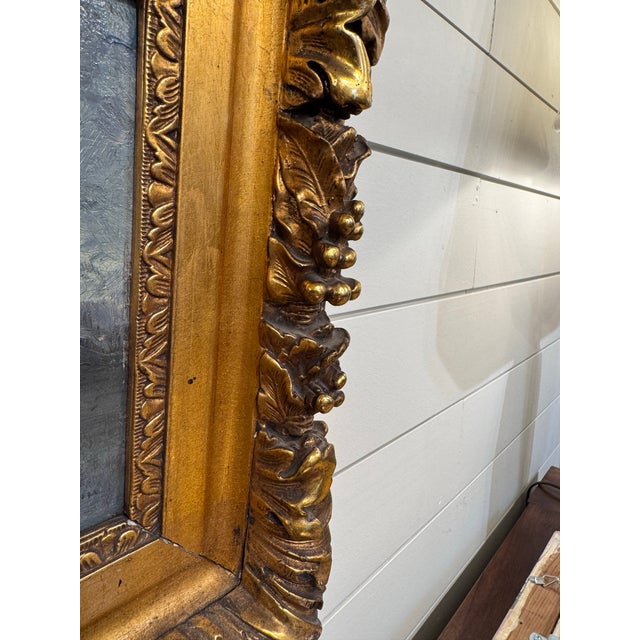 Traditional 19th Century Night Seascape Oil Painting For Sale - Image 3 of 9