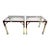 1980s A Pair - Mid Century Maison Jansen Style Chrome Glass and Brass End Tables For Sale
