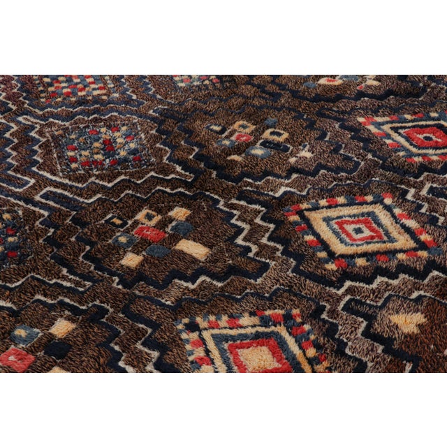 Rug & Kilim’s Moroccan Rug With Polychromatic Diamond Medallions and Patterns For Sale In New York - Image 6 of 8