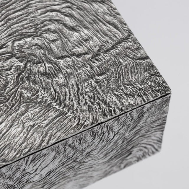 20th Century Solid Silver Samorodok Cigar Box from Tiffany & Co, 1970s For Sale - Image 4 of 15