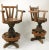 Rustic Wagon Wheel Adirondack Swivel Stools after Old Hickory - A Pair For Sale In New York - Image 6 of 12