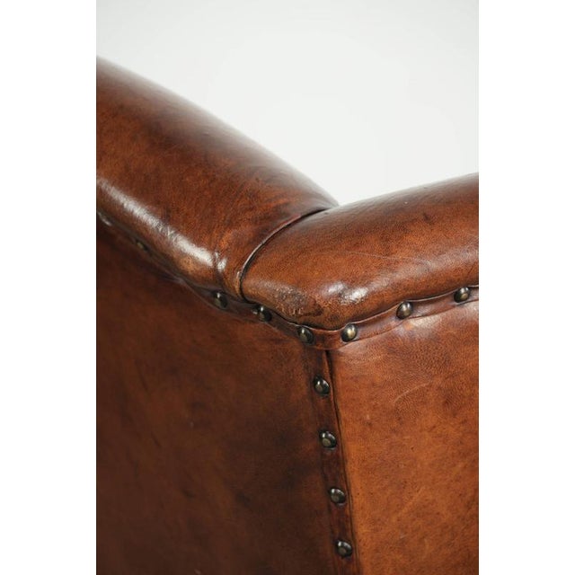Sheepskin Wing Armchair with Black Piping For Sale - Image 16 of 18