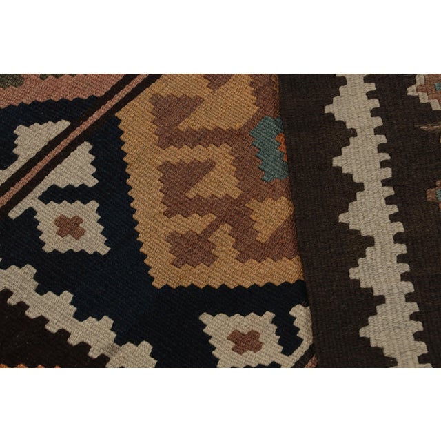 Textile 1960s Vintage Afghan Tribal Kilim Gallery Runner Rug With Medallions For Sale - Image 7 of 7