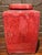 Rustic Large Heavy Red Oxblood Glazed Ceramic Square Ginger Jar Canister 14" For Sale - Image 3 of 9