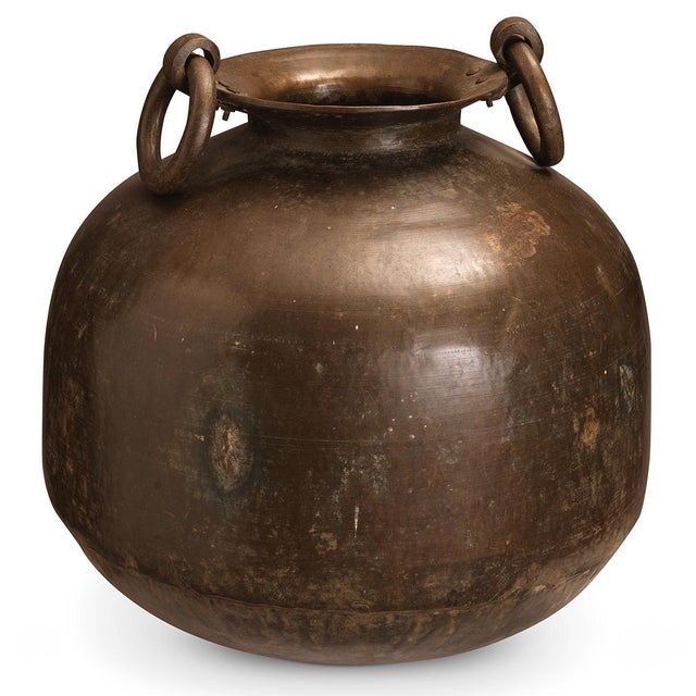 Mid-Century Brass Matka Water Pot, 1940s For Sale - Image 4 of 5