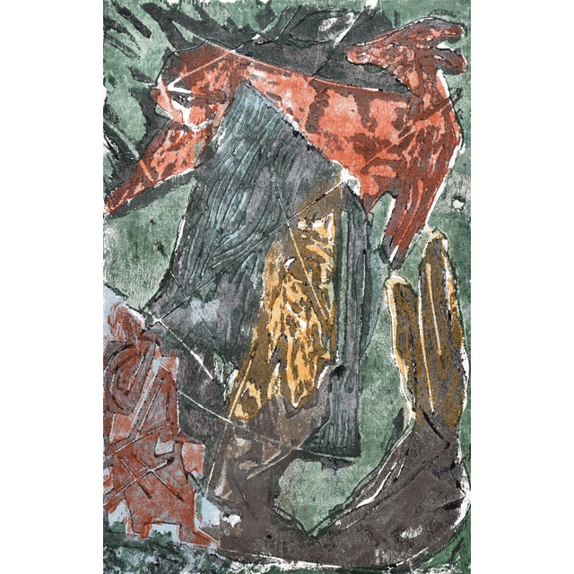 Emil Sorge, Woman and Roe Deer, 1990, Woodcut For Sale - Image 12 of 12