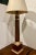 English 1940s Hand Carved Fluted Column With Ionic Capital Accent Lamp and Restoration Hardware Linen Shade For Sale - Image 3 of 9