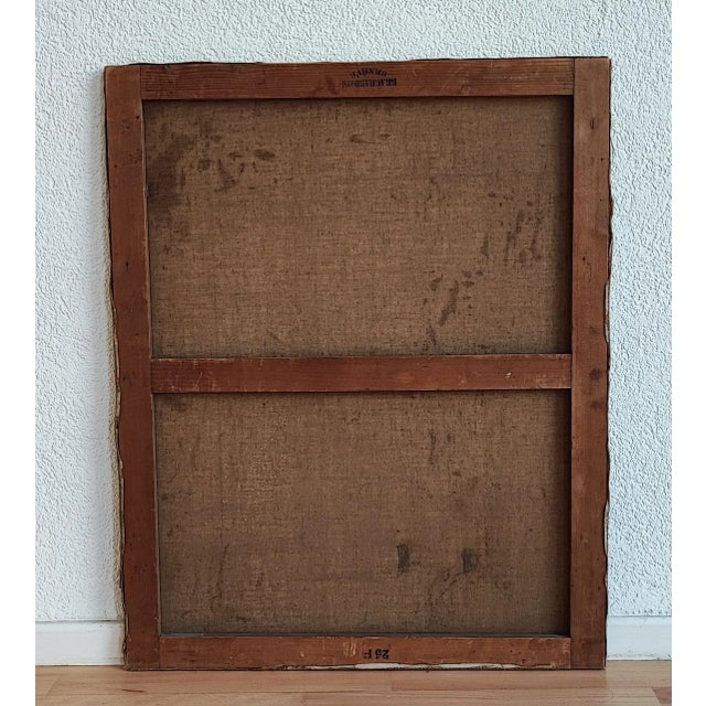 Jules Matthey, Portrait d'un notable à moustache, 1911, Oil on Canvas For Sale - Image 10 of 11