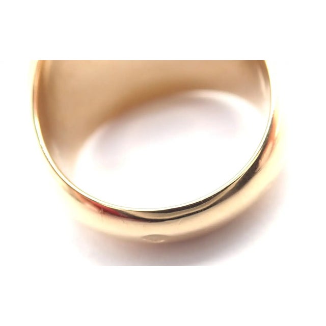 Late 20th Century Cartier Myst De Cartier Yellow Gold Diamond Rock Crystal Dome Ring, Size 6 For Sale - Image 9 of 12