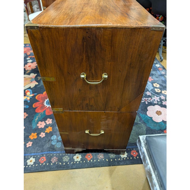 Antique Victorian - British Campaign Chest of Drawers For Sale - Image 9 of 15