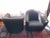 Contemporary Black Upholstered Armchairs - A Pair For Sale - Image 9 of 10
